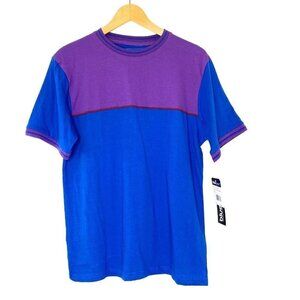Blue Gear T Tee Shirt Mens size Large Short Sleeved Crew Neck Blue Purple